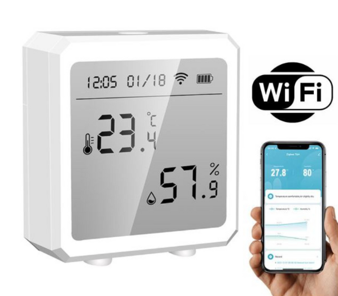 Беспроводной Wifi датчик температуры и влажности ws039 фото