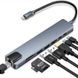 USB-hub 8 в 1 usb Type-C RJ45 + HDMI/HDTV + PD + TF + SD + USB C ws050 фото 2