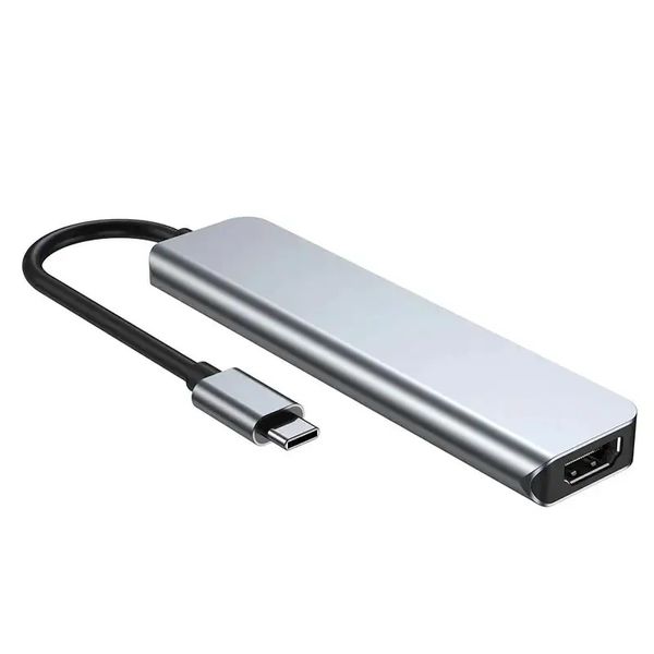 USB разветвитель 6 в 1 Type-C (HDMI 4K/PD/TF/SD/USB) ws051 фото