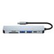 Розгалужувач USB 6 в 1 Type-C (HDMI 4K/PD/TF/SD/USB) ws051 фото 3