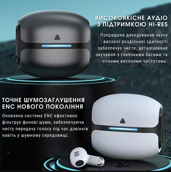 Беспроводные игровые Bluetooth наушники Langsdom Theta TG11 с шумоподавлением микрофона (ENC) и низкой задержкой. TWS-гарнитура для телефона 0350 фото