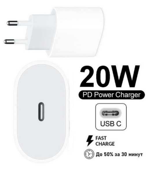 Зарядний пристрій 20W Type-C/USB-C швидка зарядка ws012 фото