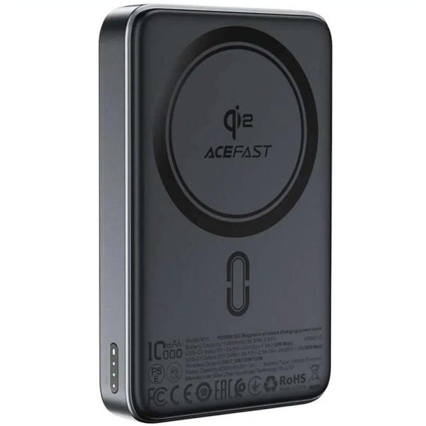 Внешний аккумулятор, повербанк ACEFAST M11 10000mAh 30W с беспроводной зарядкой Qi и MagSafe 0368 фото