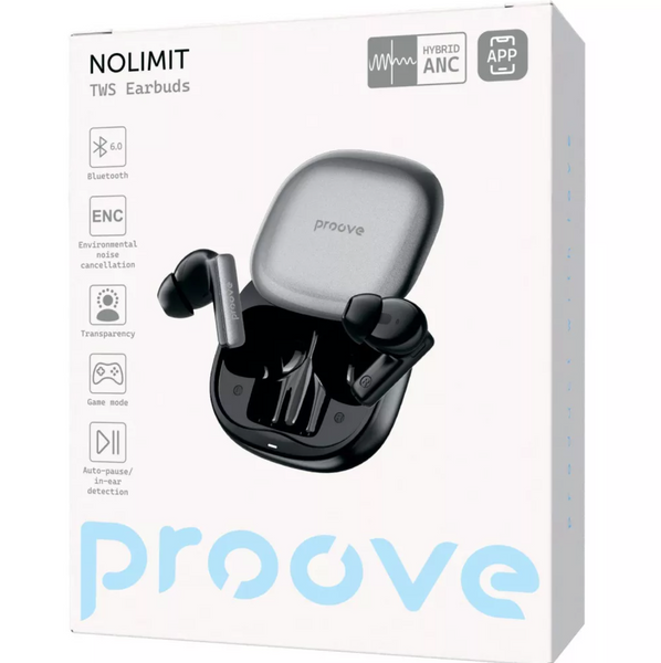 Беспроводные наушники Proove NoLimit ANC+ENC с шумоподавлением и Bluetooth 6.0. Беспроводные вакуумные блютуз наушники 0395 фото