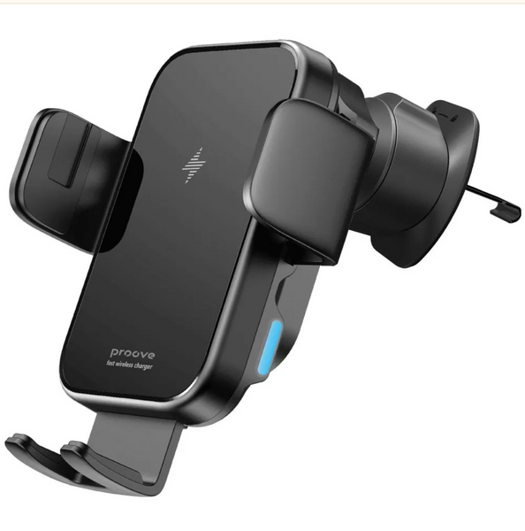 Автодержатель Proove Triple Clamp 15W с беспроводной зарядкой Qi. Автодержатель с зарядкой Qi для iPhone и Android 00431 фото