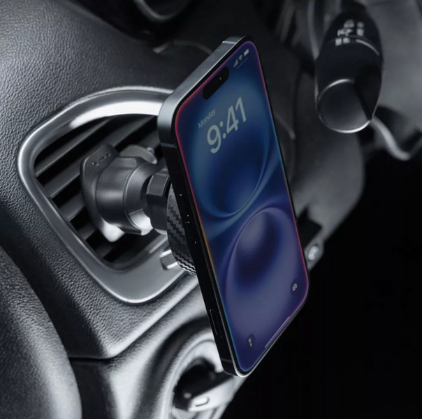 Магнітний автотримач Proove Graphite Circle Qi2 15W Magnetic Ring з бездротовою зарядкою  00700 фото